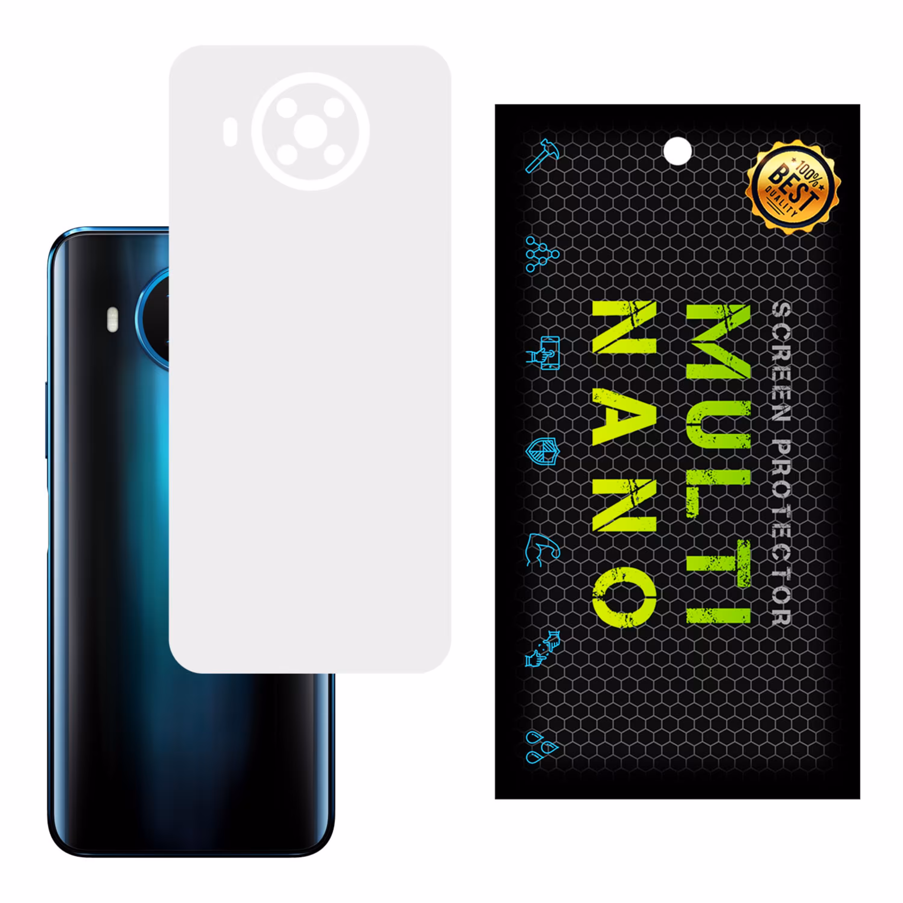 برچسب پوششی MultiNano مدل X-F1M- White برای پشت موبایل نوکیا  8.3