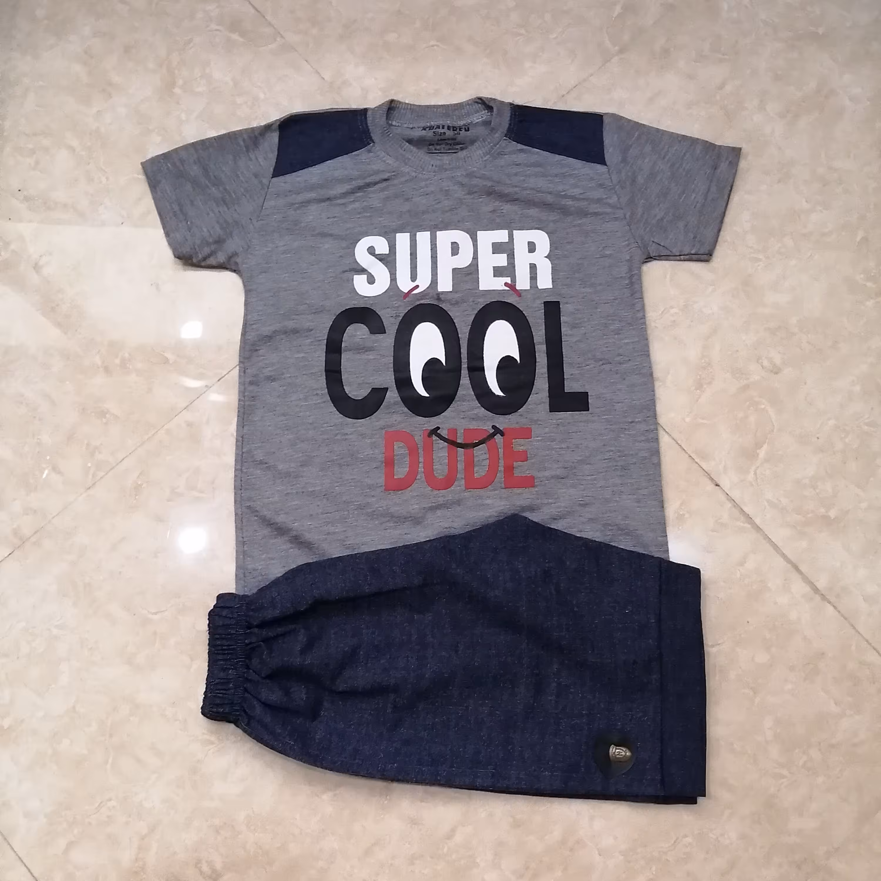 تیشرت شلوارک پسرانه طرح لی سایز 50