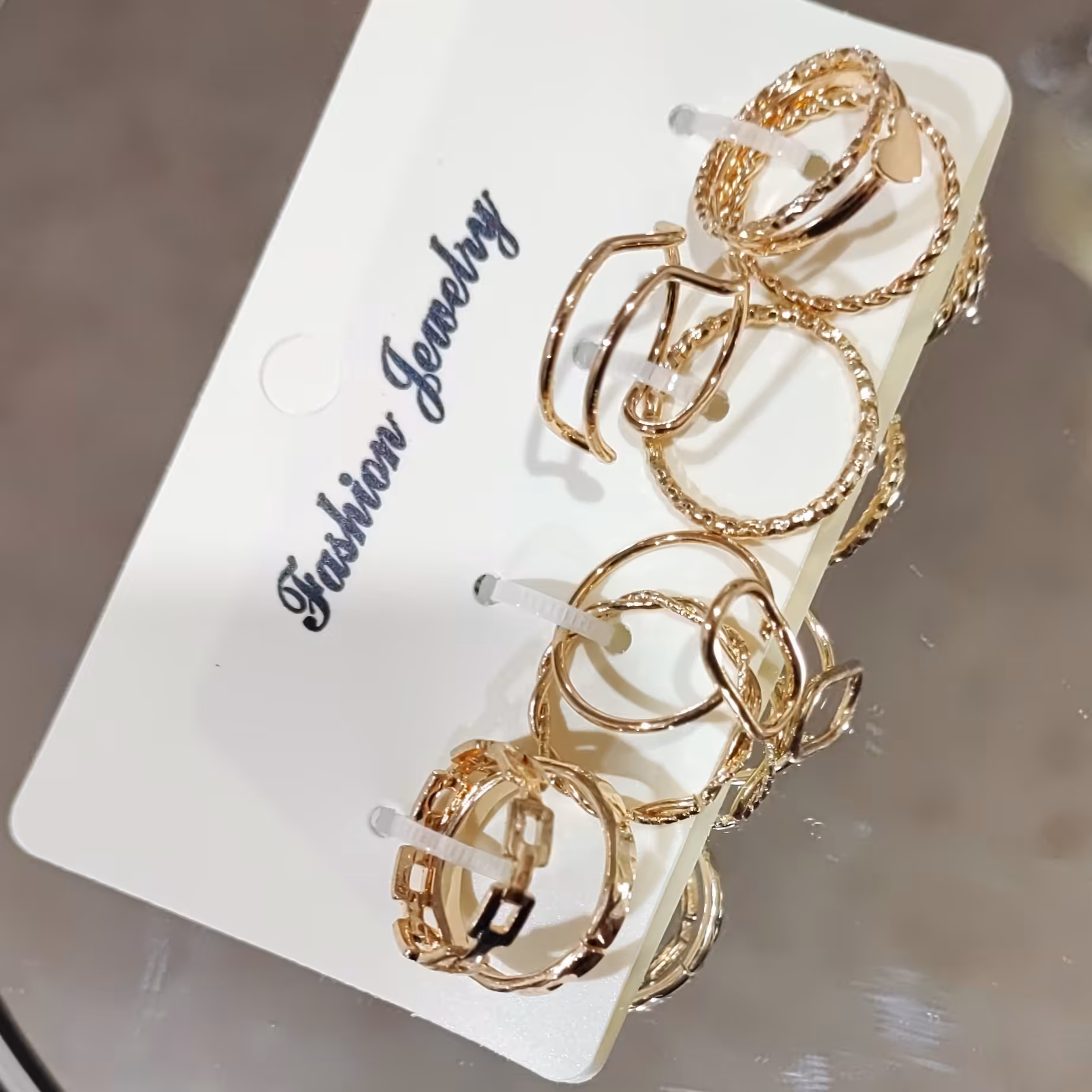 ست پک انگشتر ترند طلایی 