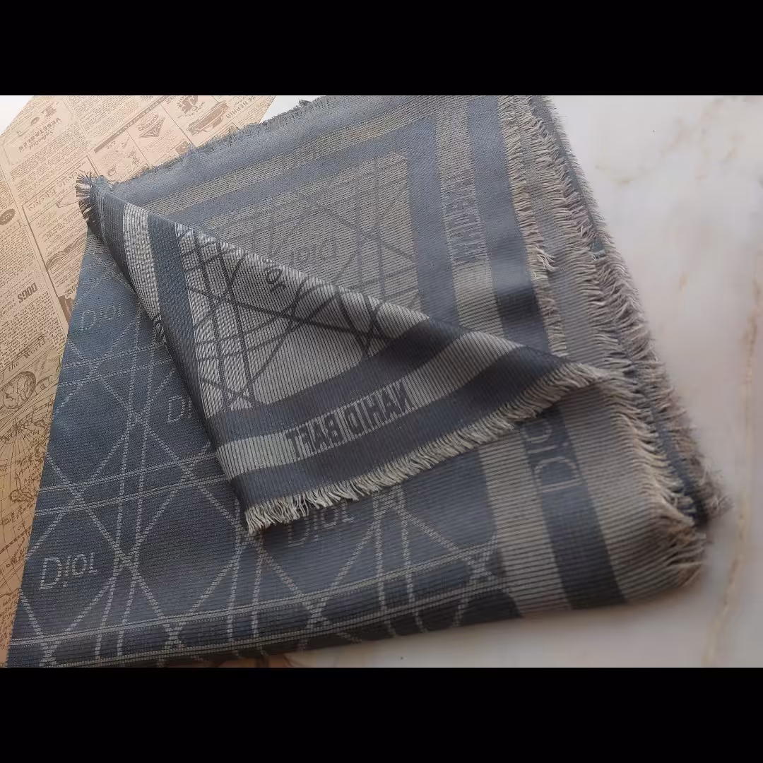 روسری نخ ابریشم طوسی