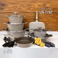 سرویس قابلمه 16پارچه نسکافه گرانیتی مدل لاین یونیک کد 7787