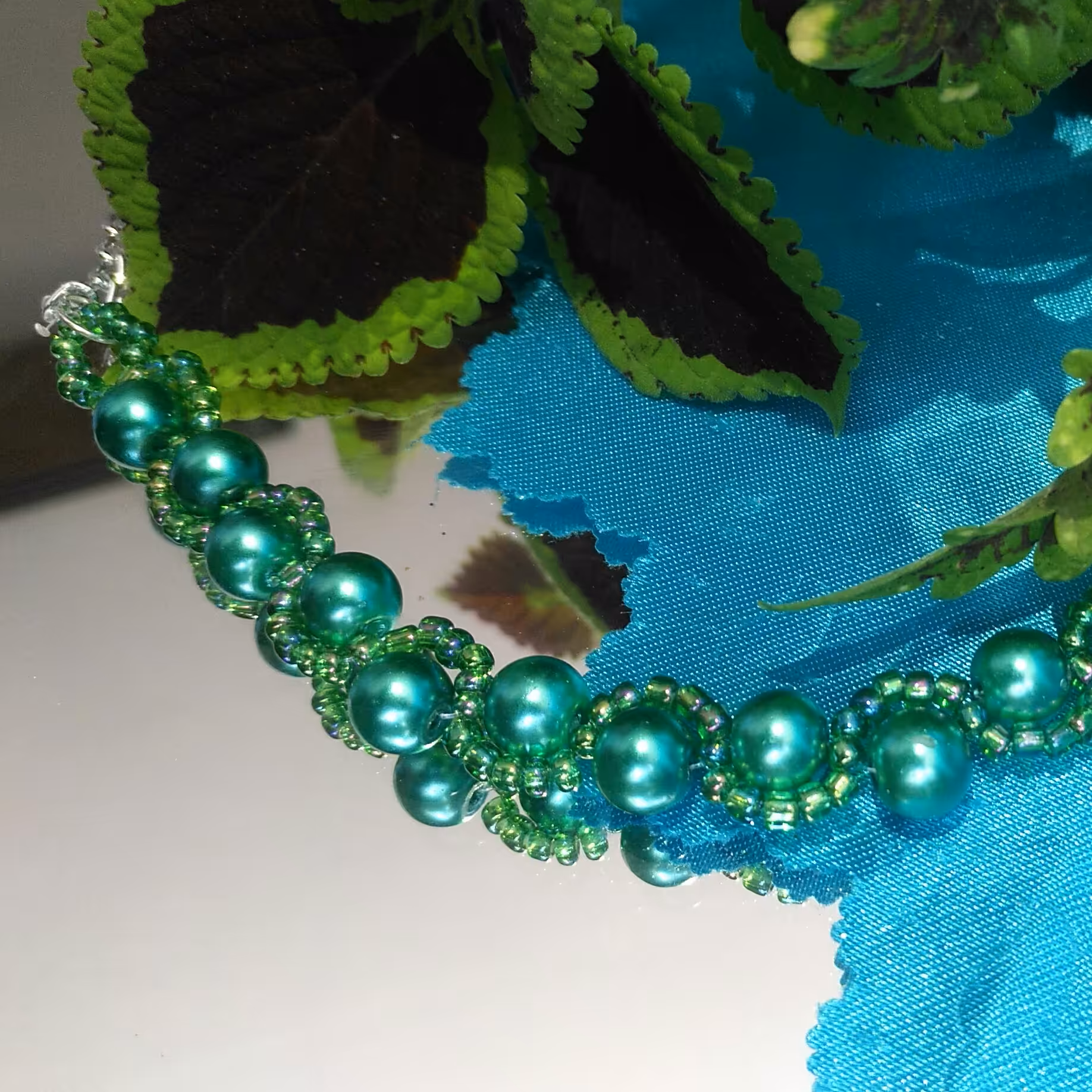 دستبند مروارید زیکزاک