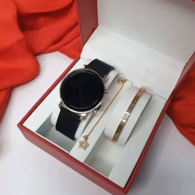 ساعت مچی ال ای دی بند فلزی led watch
