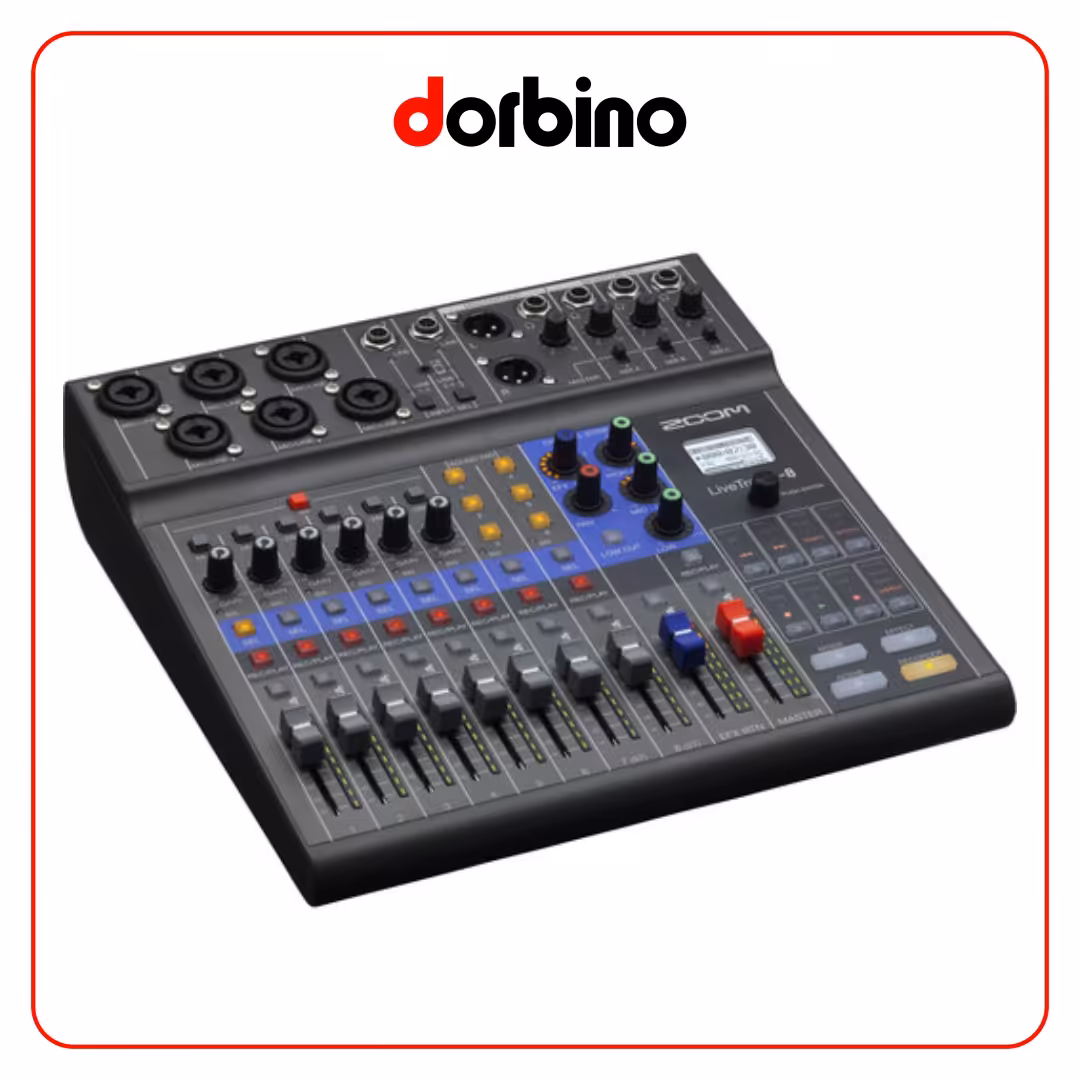 رکوردر میکسر صدا زوم Zoom LiveTrak L-8 Portable 8-Channel Digital Mixer and Multitrack Recorder - فروشگاه دوربین دوربینو