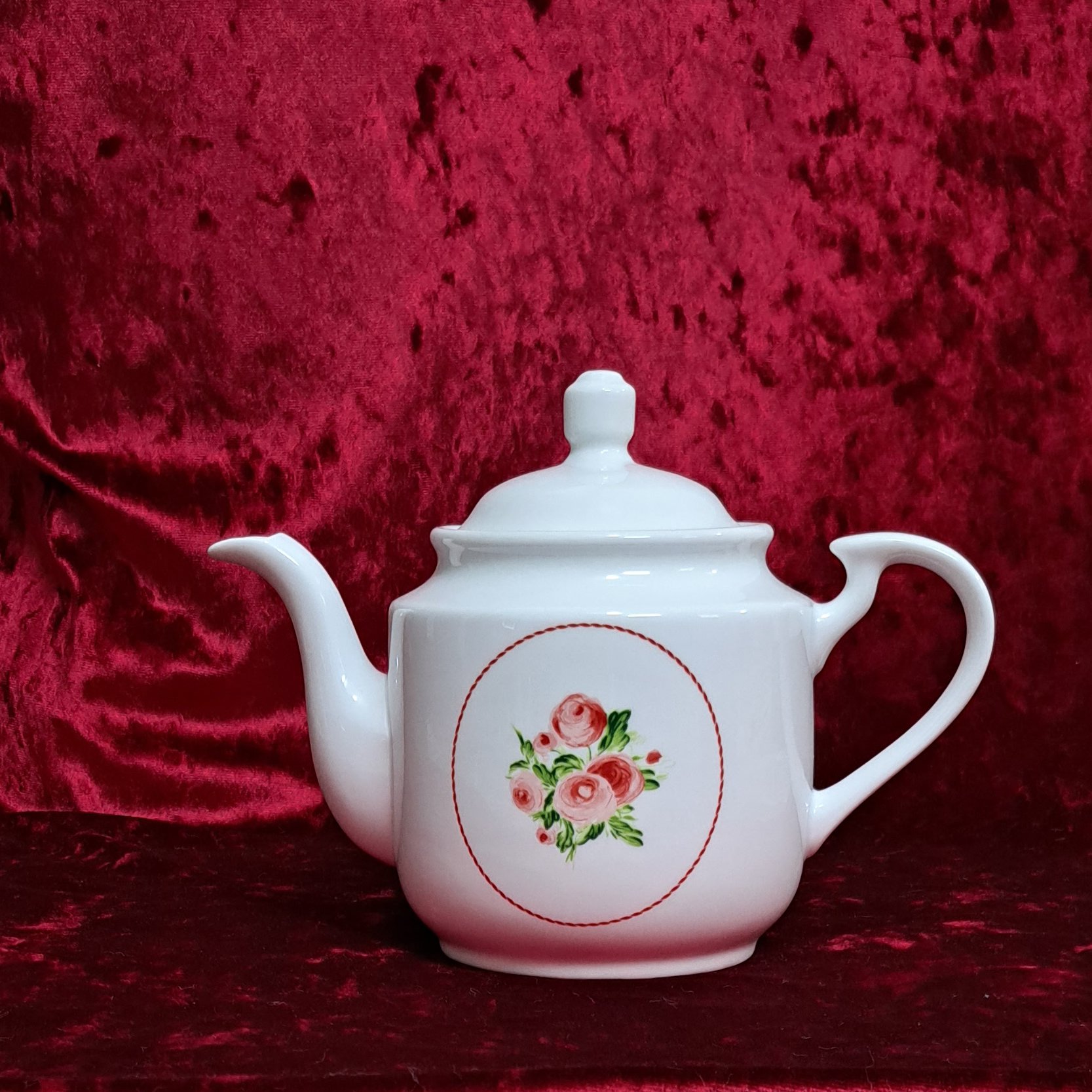 قوری چینی زرین طرح رزمونت در جه عالی