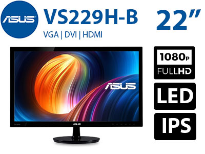 مانیتور استوک Asus VS229H-P ایسوس سایز 22 اینچ FHD LED IPS HDMI 5ms