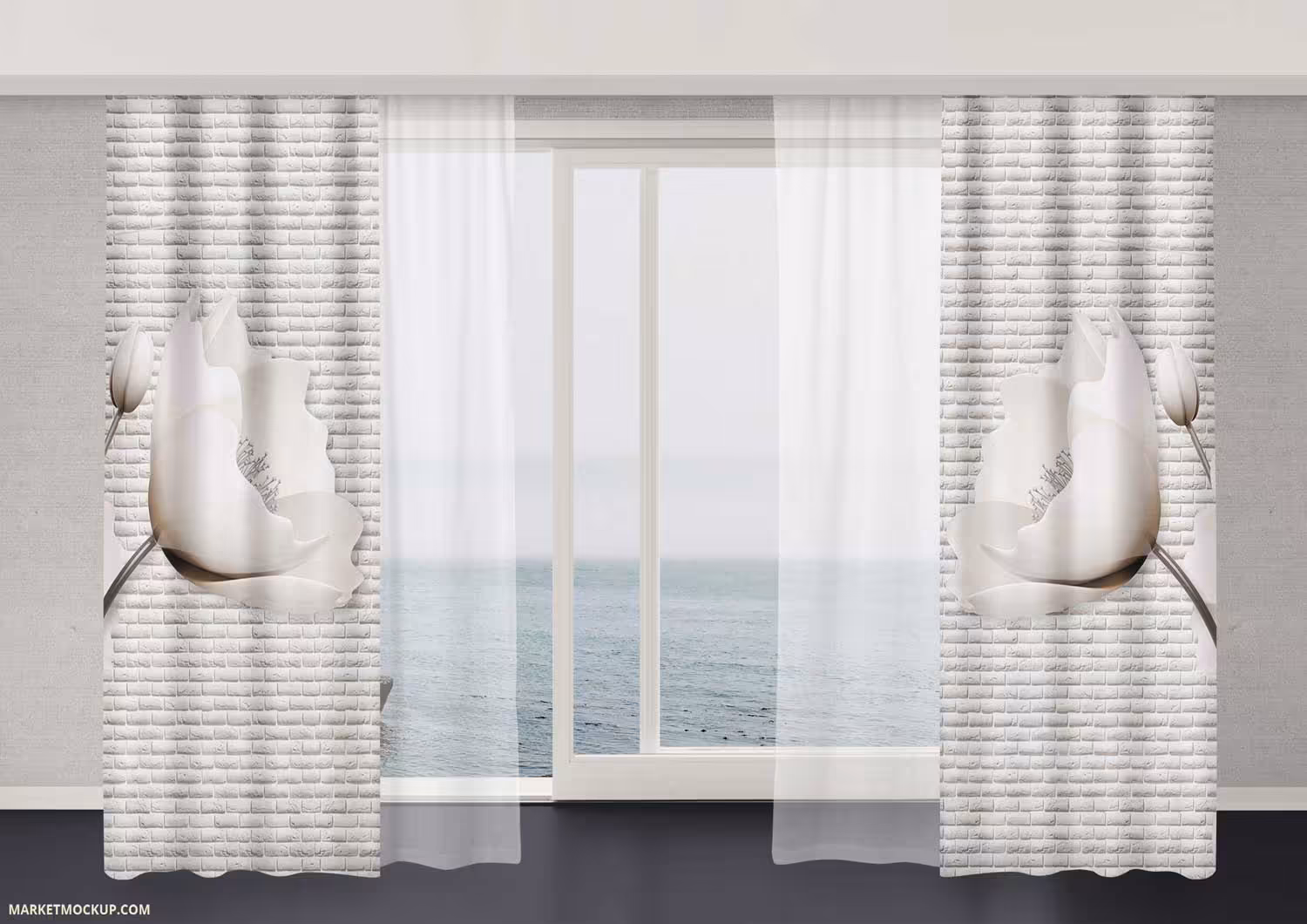 پرده تصویری زمینه آجری