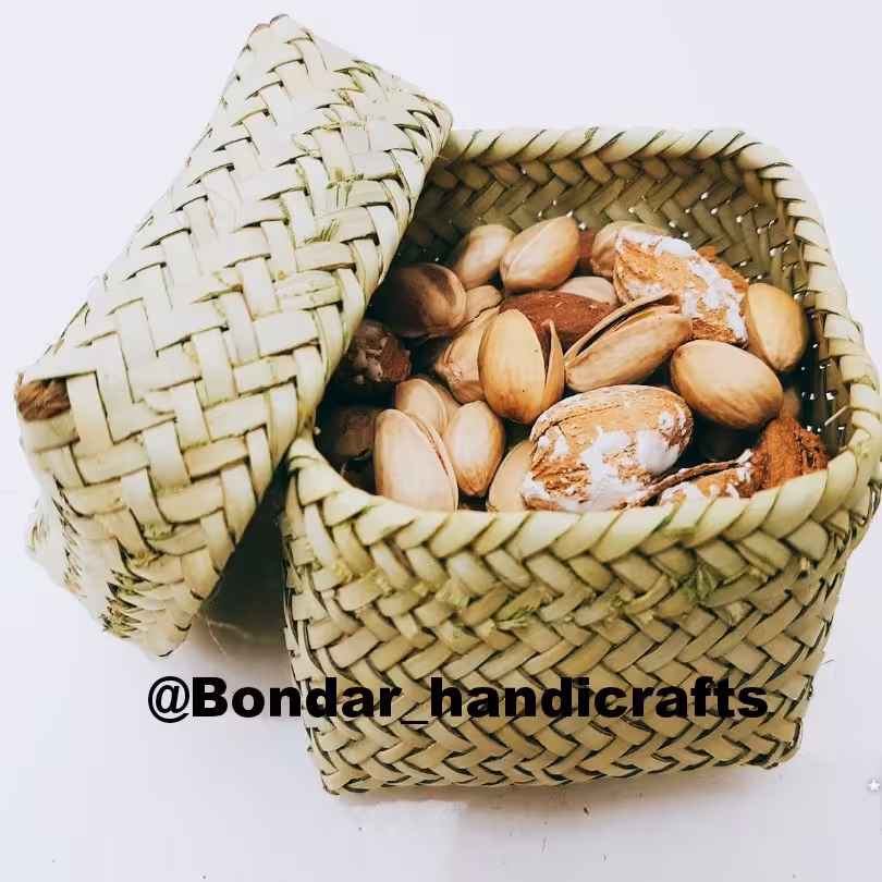 جعبه حصیری سایز1 ( قنددان و جاشکلاتی وجاجواهراتی)