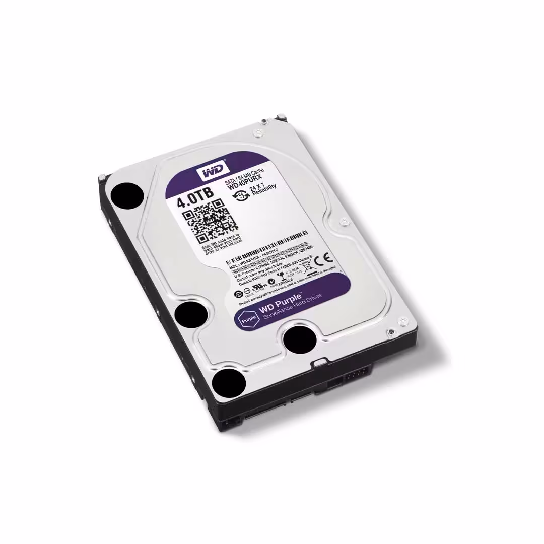 هارد دیسک اینترنال وسترن مدل Purple 4TB ظرفیت 4 ترابایت 12 ماه گارانتی در جا تعویض در حد نو