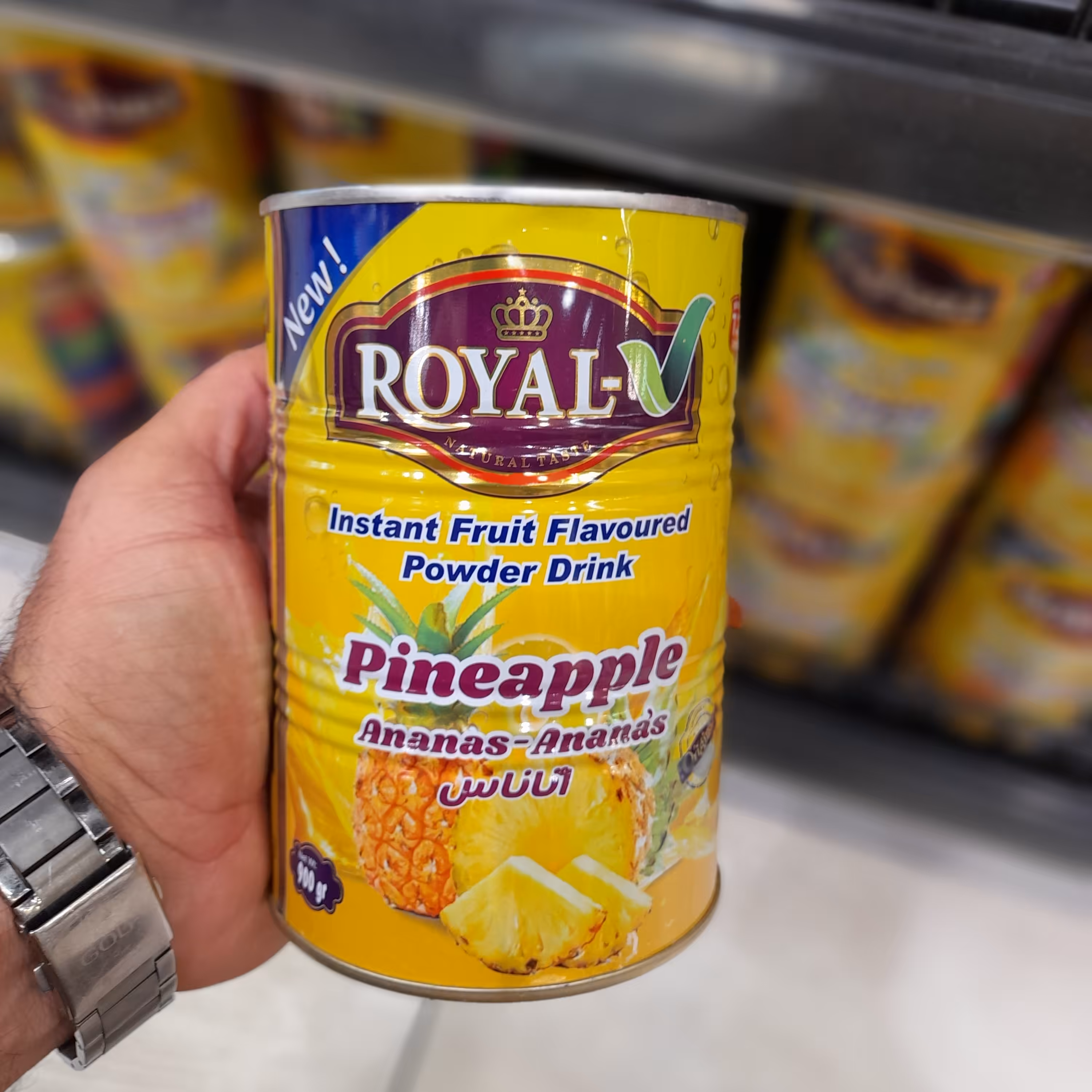 پودر شربت فوری  900 گرمی رویال با طعم  آناناس 