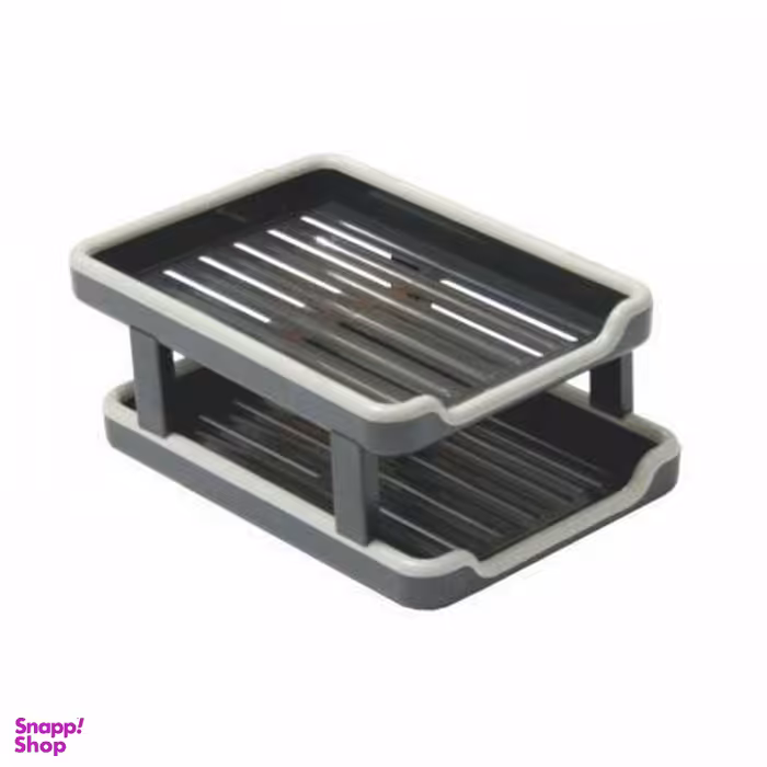 کازیه پلاستیکی 2 طبقه طوسی