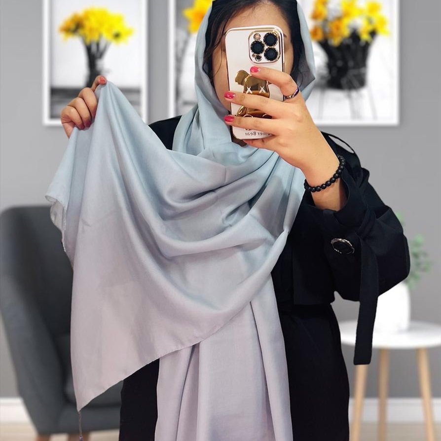 شال نخی منگوله دار ساده