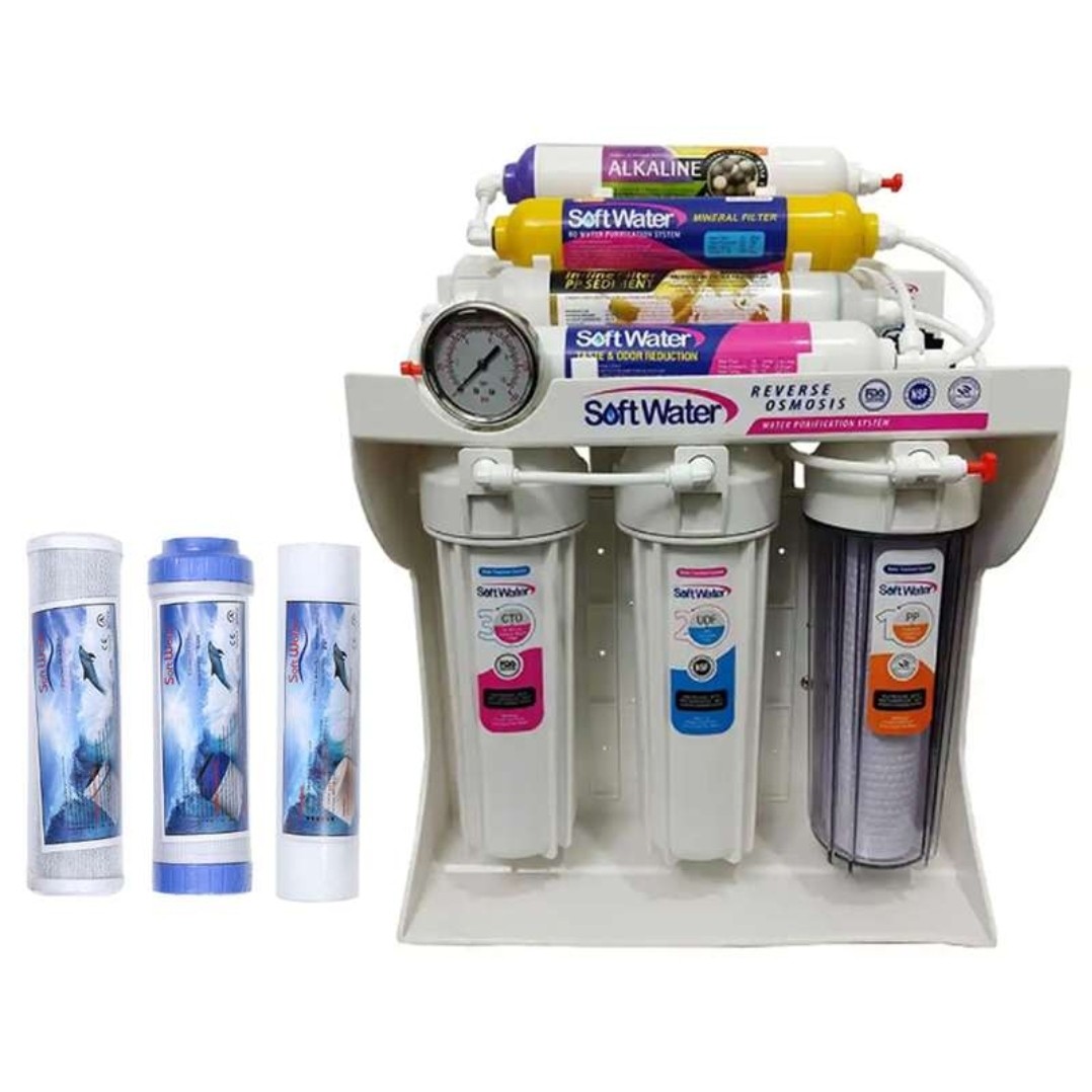 دستگاه تصفیه آب سافت واتر  مدلsw-11به همراه پک سه عددی 12 ماه گارانتی قطعات