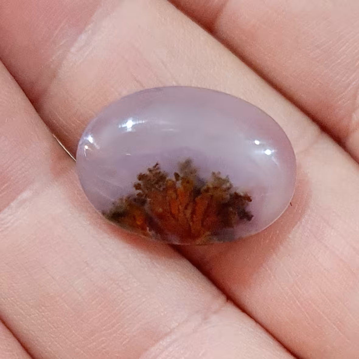 عقیق معدنی با شجر رنگارنگ 