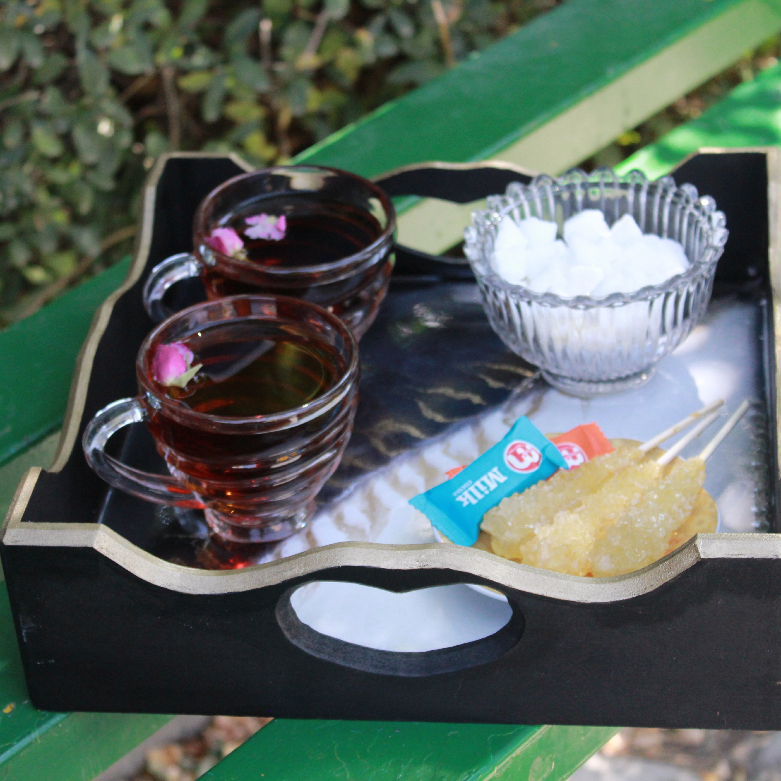 سینی چای رزینی