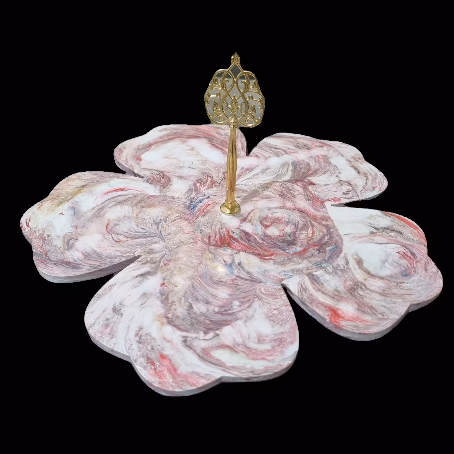 دیس شیرینی خوری هولدر دار گلبرگ رنگین کمانی شیک