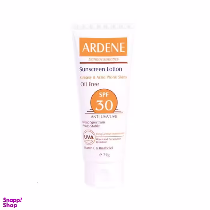 لوسیون ضد آفتاب فاقد چربی آردن با SPF 30 وزن 75 گرم