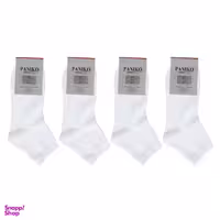 جوراب پانیکو مدل d6 رنگ سفید بسته 4 عددی