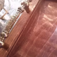 سینی چوپی رنگِ قهوه ای شکل مستطیل سایز بزرگ