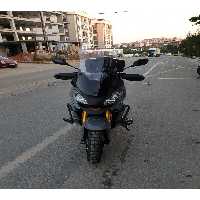 شیشه جلو موتورسیکلت PEUGEOT XP 400 اتومبیل 2023 2024 مدل 55 سانتی متر شفاف رنگ 4 میلی ورزشی کوتاه MOTOCAM