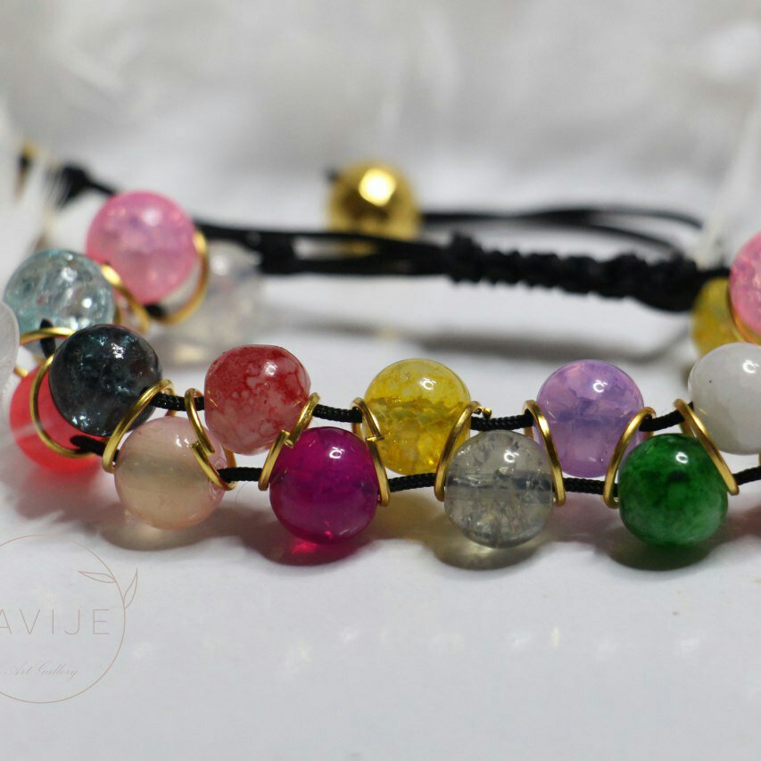 دستبند بافت با حلقه