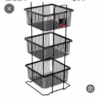 سبد سیب زمینی پیاز مشکی سه طبقه مستطیل و مربع ضخیم250