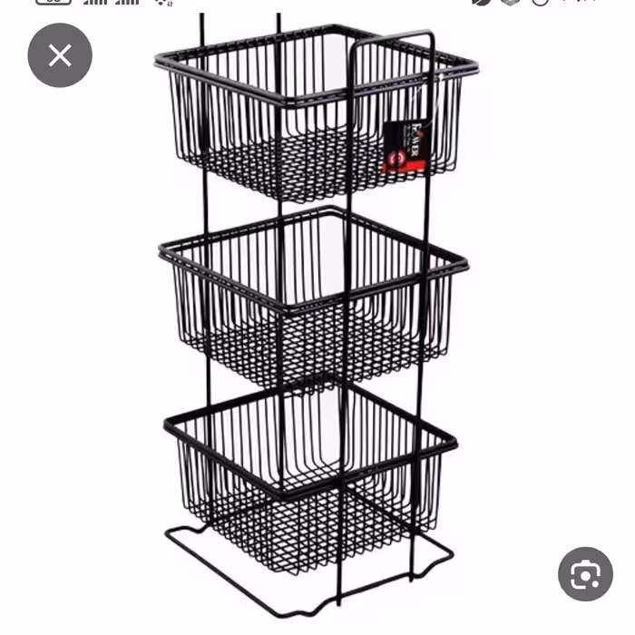 سبد سیب زمینی پیاز مشکی سه طبقه مستطیل و مربع ضخیم250