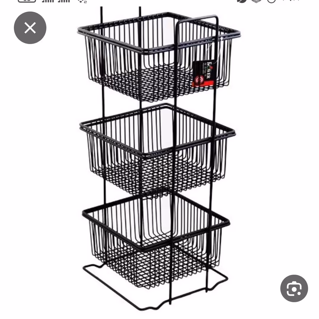 سبد سیب زمینی پیاز مشکی سه طبقه مستطیل و مربع ضخیم250