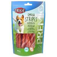 تشویقی سگ امگا تریکسی مدل مدادی طعم مرغ Trixie Omega Stripes وزن 100 گرمKICHIPET