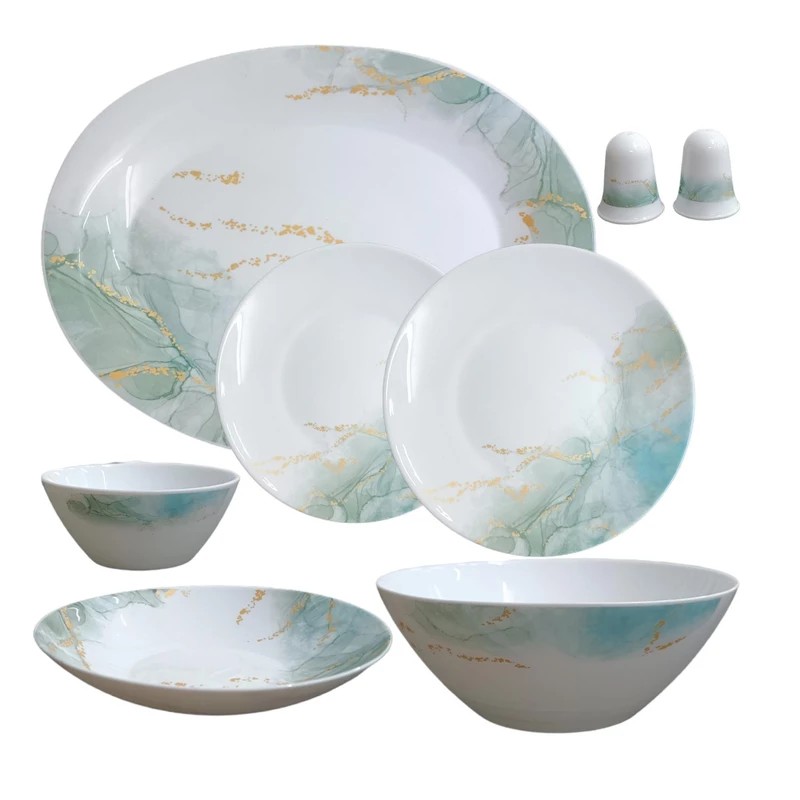 ارکوپال سرویس 28 پارچه پارس اوپال مدل رزین ابی