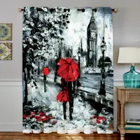 پرده پنجره مخمل پانچ شهر سایز 138 در 190 مدل C4-311 شرکت رنس