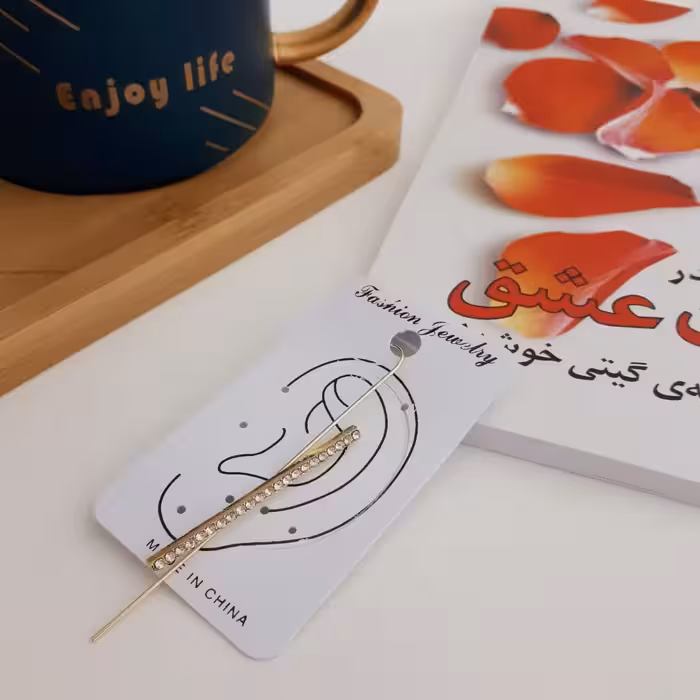 گوشواره کراس کد7811.آبکاری طلا.رنگ ثابت.ضدحساسیت 3