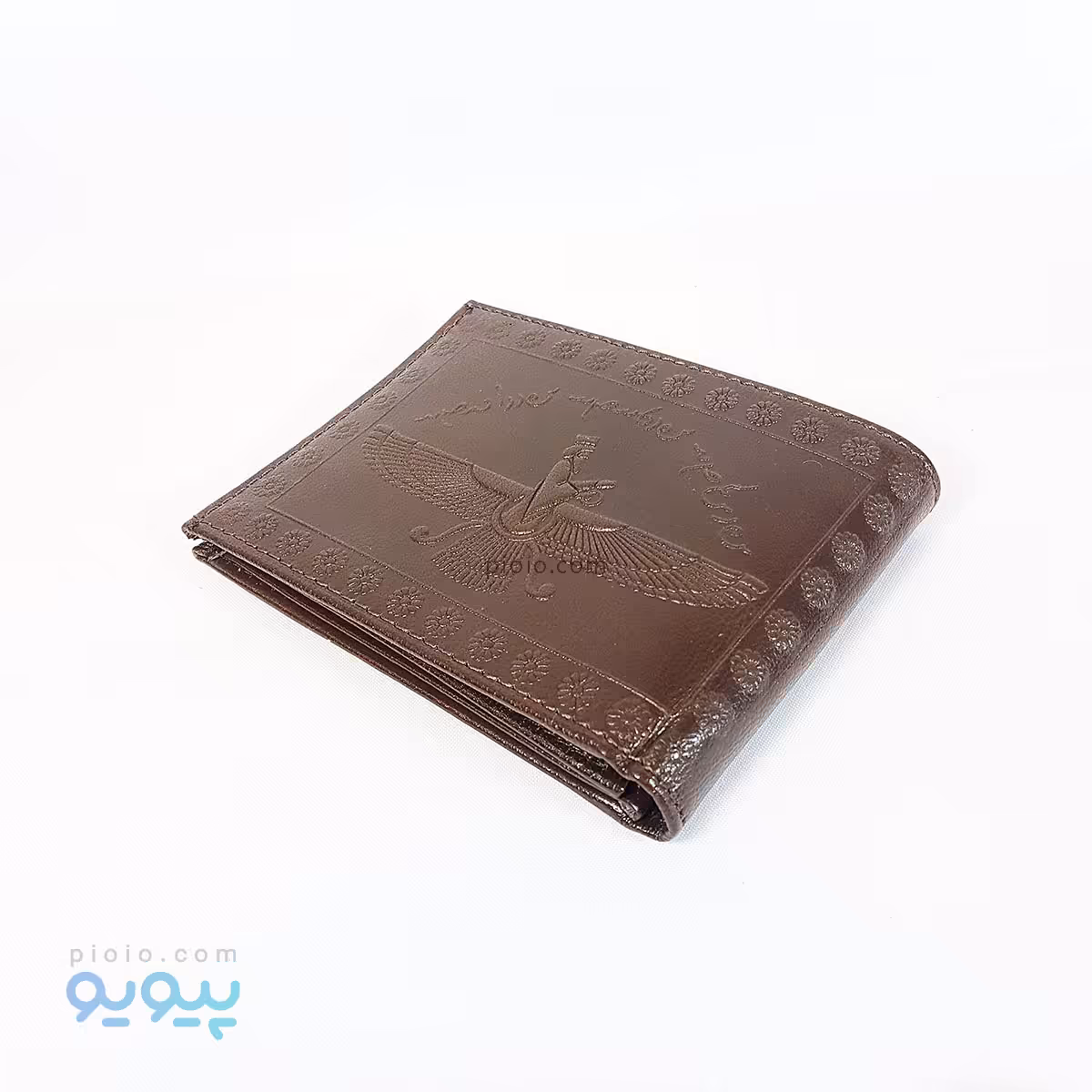 کیف پول جیبی طرح فروهر چرم بزی