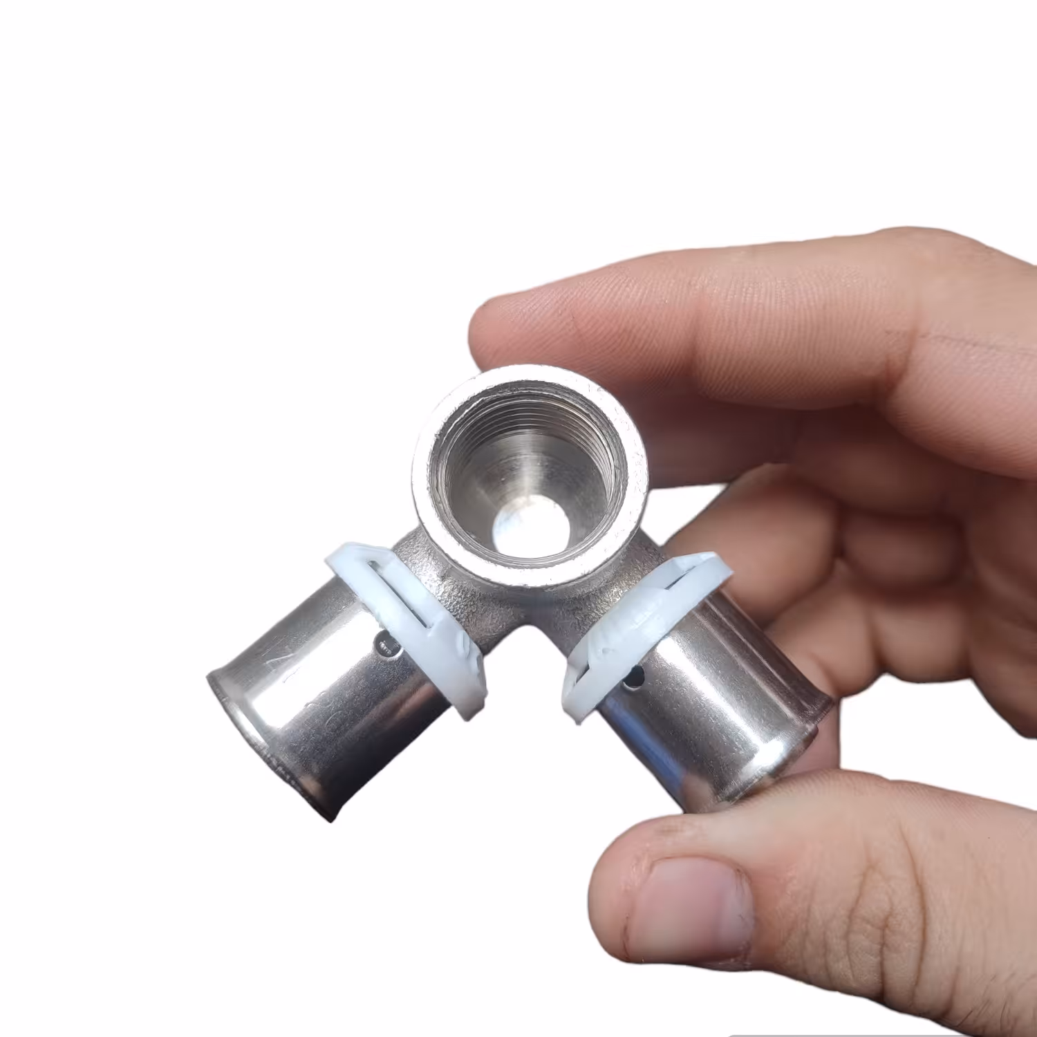 اتصال سه راهی 90 دیواری پرسی نیوپایپ سایز  20در1.2در20