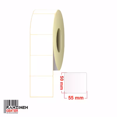 لیبل کاغذی سایز 55*50 میلیمتر