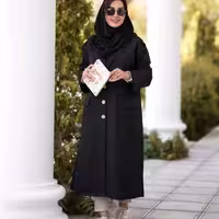 مانتو اداری زنانه پرشیا مدل دکمه چوبی