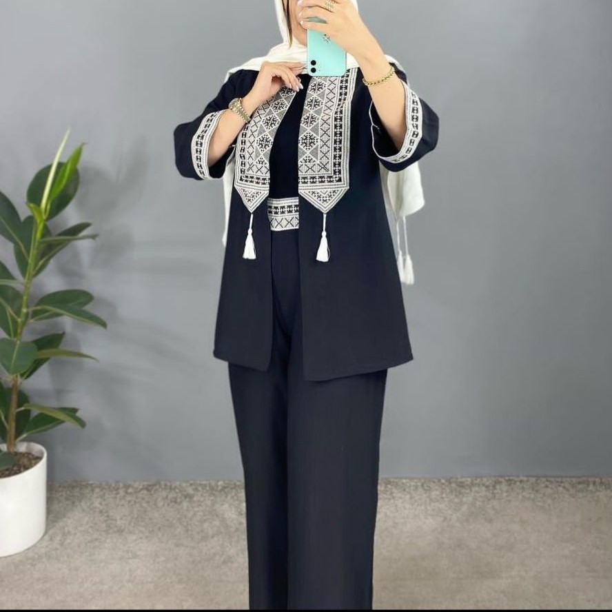 مانتو شلوار حلما   مانتو گلدوزی شده  مانتوشلوار  زنانه  مانتوشلوار دخترانه