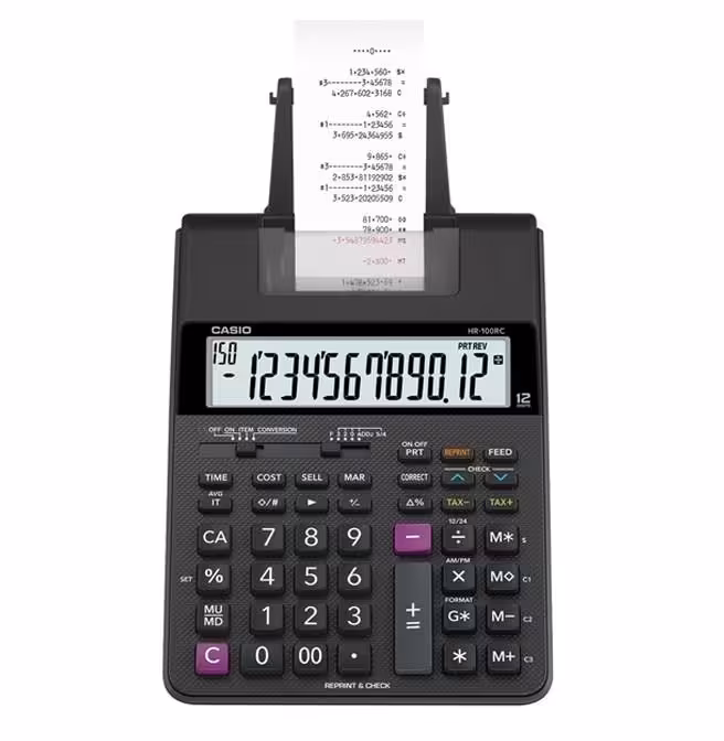 ماشین حساب کاسیو مدل HR-100RC