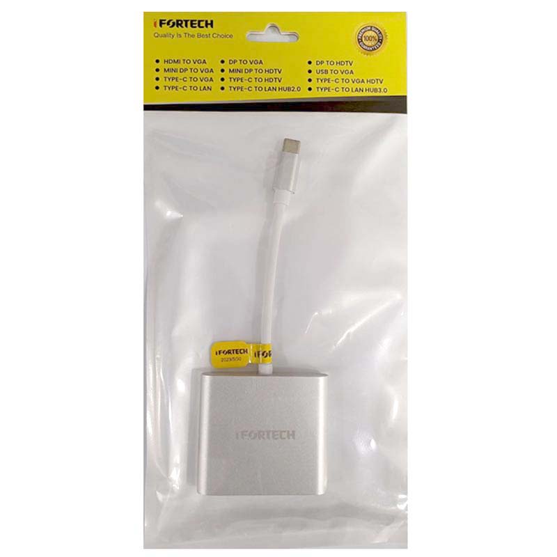 تبدیل Type-C TO HDMI USB30 Type-C آی فورتک IFORTECH
