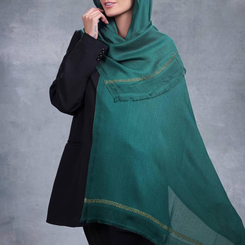 شال نخی ساده حاشیه لمه دار(2) کد8108