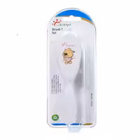 ست شانه و برس نوزادی به رنگ سفید برند سان دلایت sun delight کد cdg267