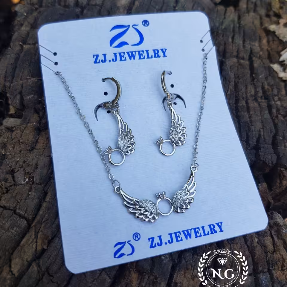 نیم ست فرشته طرح نقره