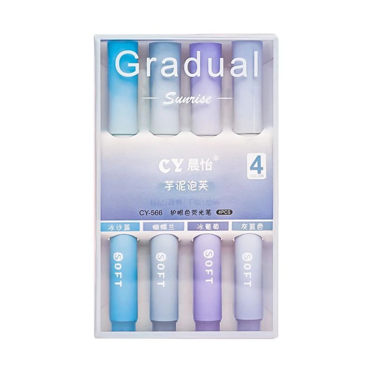 ماژیک علامتگذار پاستیلی مدل CY 566 بسته 4 عددی