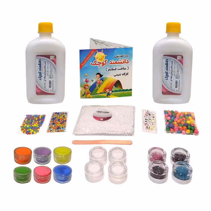 پک ساخت اسلایم خامه ای دانشمند کوچک  مجموعه 23 عددی