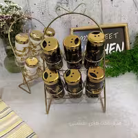 ست جا ادویه 7 پارچه مدل آلبا ماربل رزمن