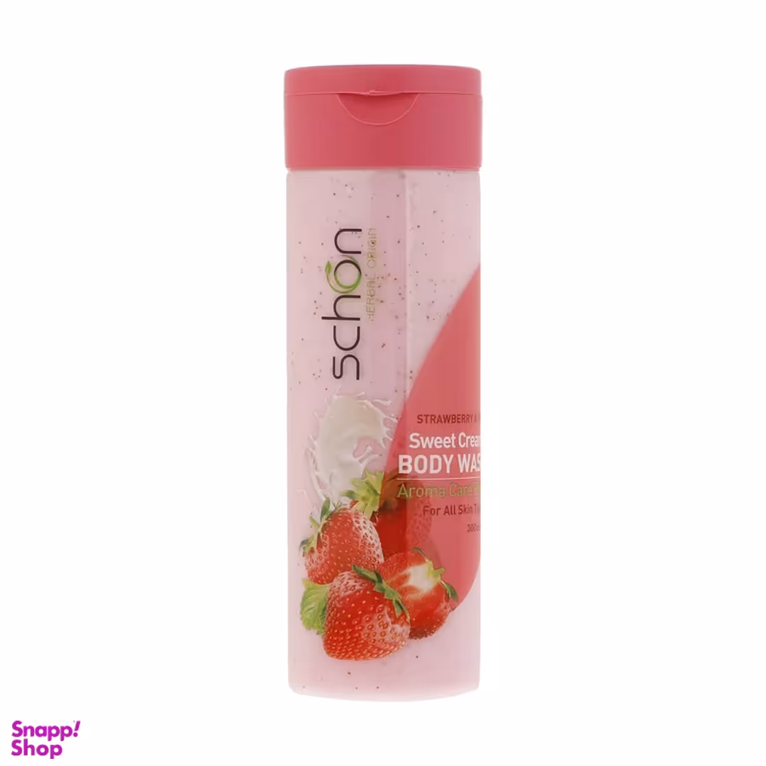 شامپو بدن شون مدل Strawberry & Milk حجم 300 میلی‌ لیتر