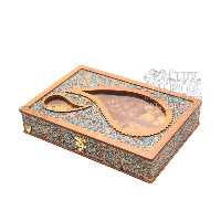 جعبه پذیرایی جعبه آجیل خشکبار ترمه جعبه چوبی لوکس باکس کد LB051 