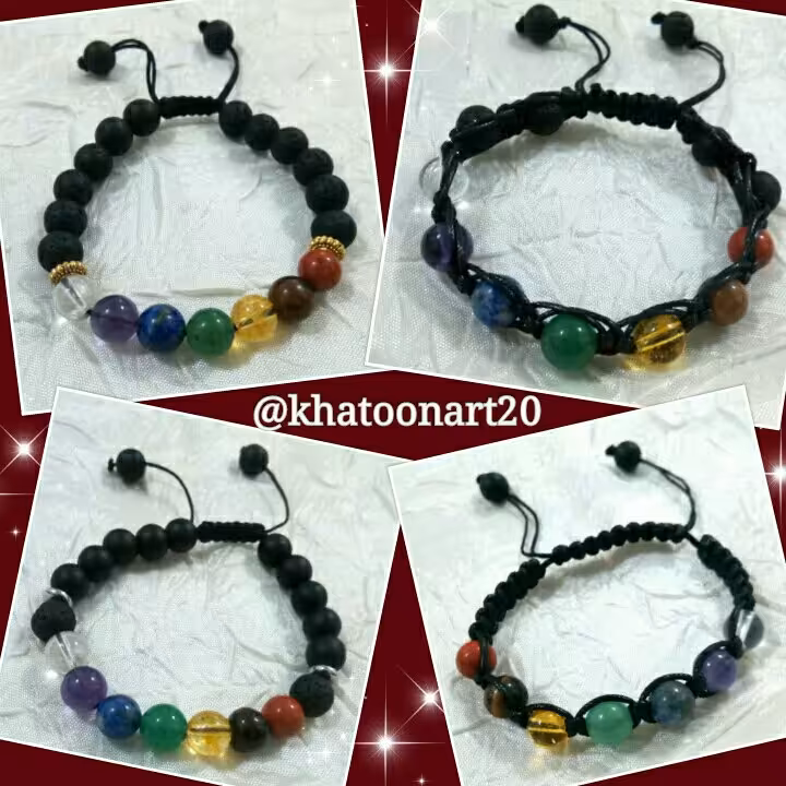 دستبند کشویی با سنگ های اصل طبیعی ( یک عدد دستبند) 