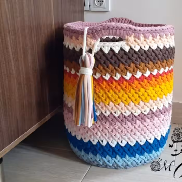 سبد اسباب بازی و لباس و حوله تریکو 