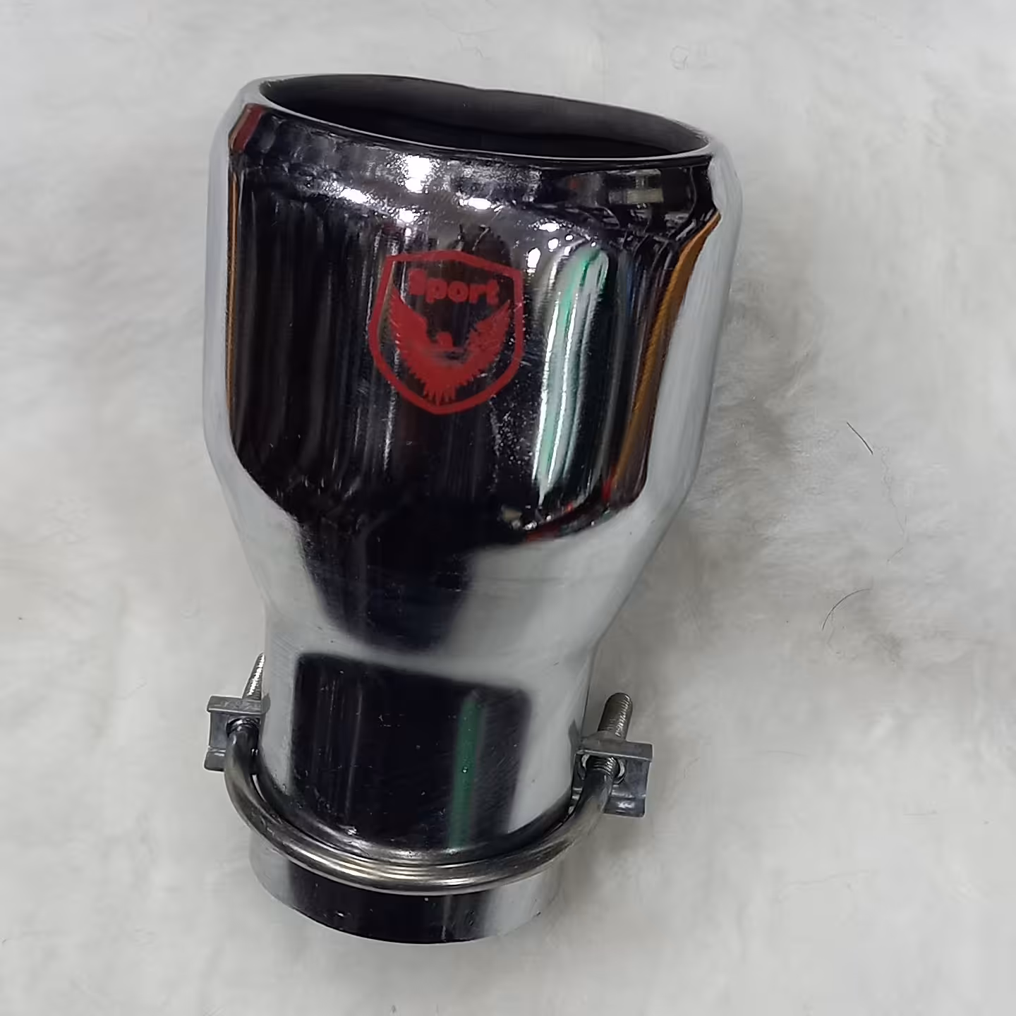 سر اگزوز   بیظی بزرگ  برای انواع خودرو    جنس آبکاری شده   رنگ ثابت  مصب بسیار آسان